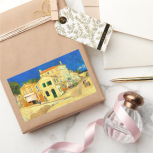 Van Gogh, The Yellow House,  Rectangular Sticker
