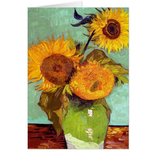 Van Gogh - Three Sunflowers In A Vase - Fine Art (Front)