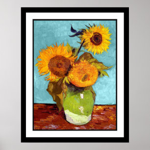 Van Gogh - Three Sunflowers In A Vase Poster