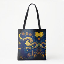 Van Gogh Tote, Reproduced Starry Night Grocery Bag
