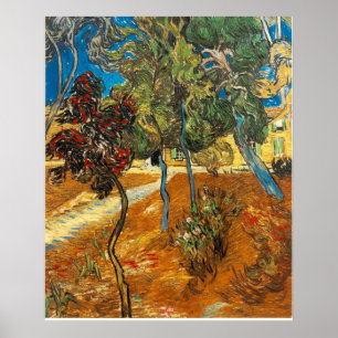 VAN GOGH - Trees in the Asylum Garden Poster