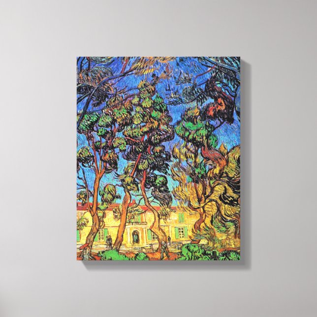 Van Gogh - Trees In The Garden of St Paul Hospital Canvas Print (Front)