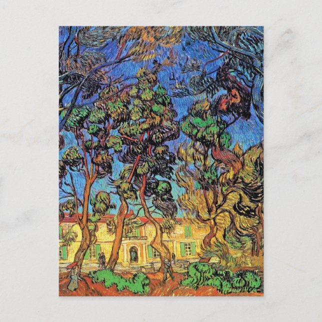 Van Gogh - Trees In The Garden of St Paul Hospital Postcard (Front)