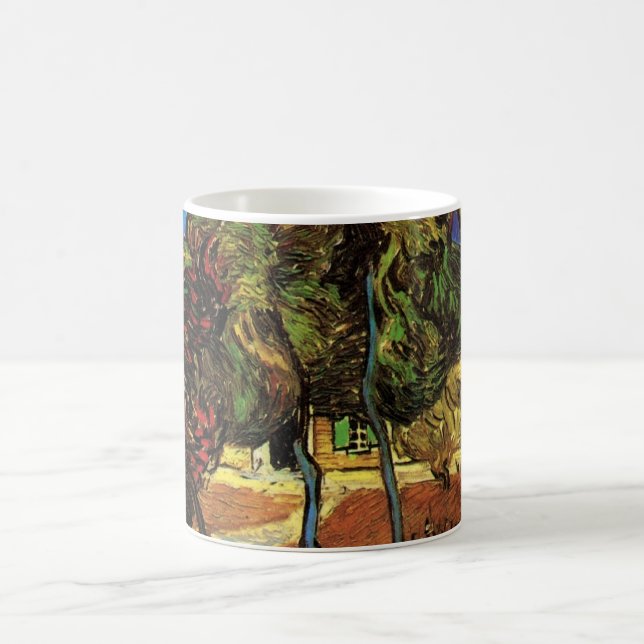 Van Gogh Trees in the Garden, Saint Paul Hospital Coffee Mug (Center)