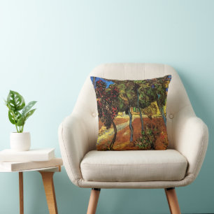 Van Gogh Trees in the Garden, Saint Paul Hospital Cushion