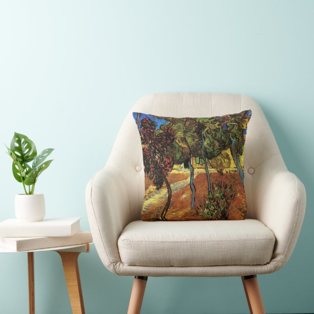 Van Gogh Trees in the Garden, Saint Paul Hospital Cushion (Chair)