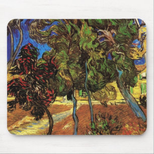 Van Gogh Trees in the Garden, Saint Paul Hospital Mouse Mat