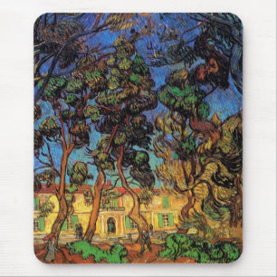 Van Gogh Trees in the Garden, Saint Paul Hospital Mouse Mat