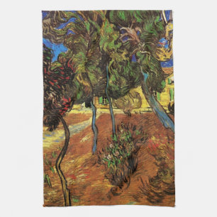 Van Gogh Trees in the Garden, Saint Paul Hospital Tea Towel
