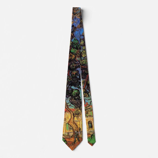 Van Gogh Trees in the Garden, Saint Paul Hospital Tie (Front)