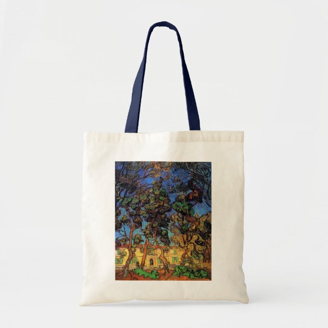 Van Gogh Trees in the Garden, Saint Paul Hospital Tote Bag (Front)
