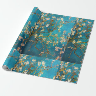 Van Gogh Turquoise Blossom Tree Wrapping Paper