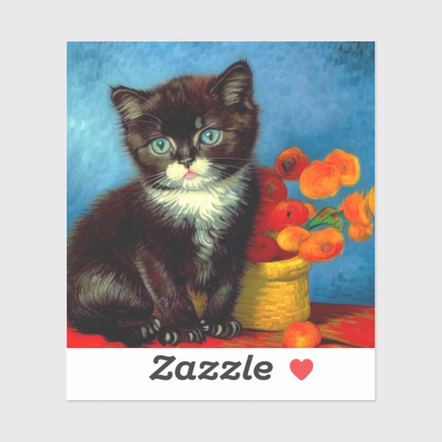 Van Gogh Tuxedo Cat  (Sheet)