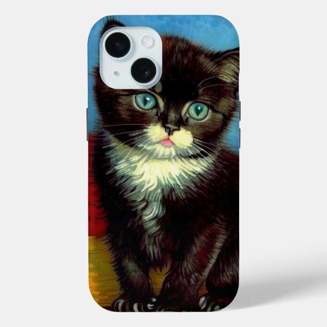 Van Gogh Tuxedo Cat  Case-Mate iPhone Case (Back)