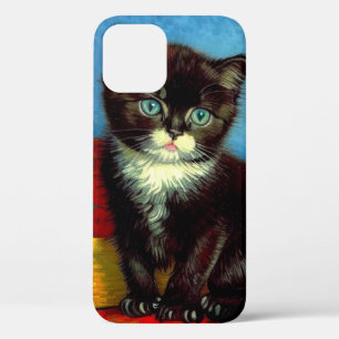 Van Gogh Tuxedo Cat iPhone 12 Case