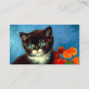 Van Gogh Tuxedo Cat Enclosure Card