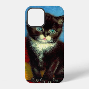 Van Gogh Tuxedo Cat iPhone 12 Case
