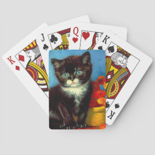 Van Gogh Tuxedo Cat  Playing Cards