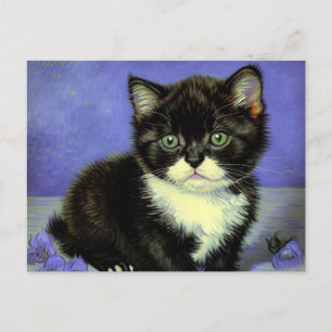 Van Gogh Tuxedo Kitten Postcard