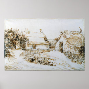Van Gogh - Two Cottages At Saintes-Maries-De-La-Me Poster