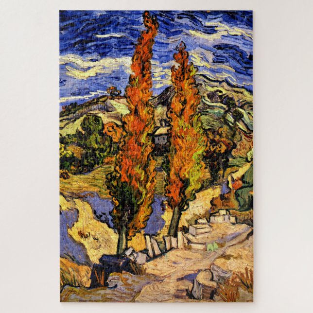 Van Gogh - Two Poplars Jigsaw Puzzle (Vertical)