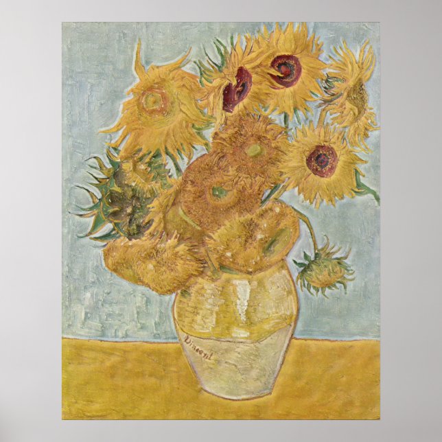 Van Gogh - Vase Twelve Sunflowers Poster (Front)