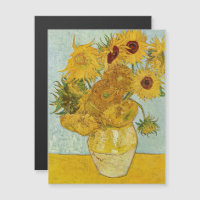 Van Gogh - Vase with 12 Sunflowers Magnetic Card