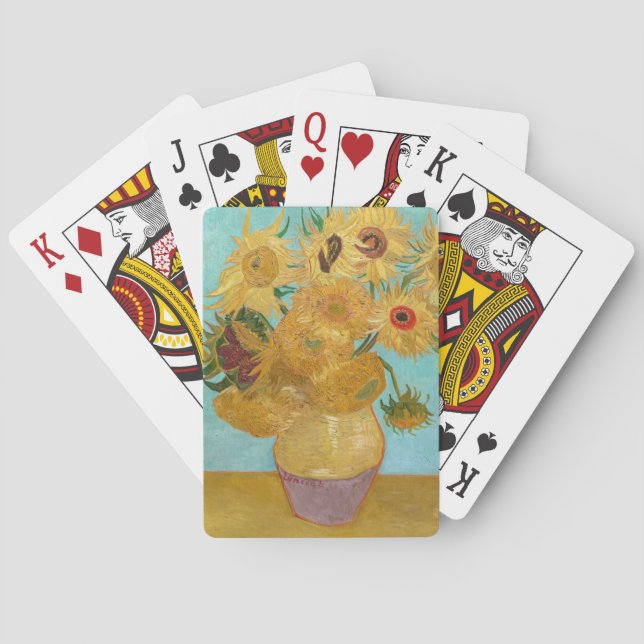 Van Gogh - Vase with 12 Sunflowers Playing Cards (Back)