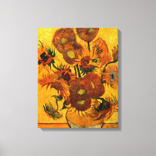 Van Gogh - Vase with 15 Sunflowers Canvas Print