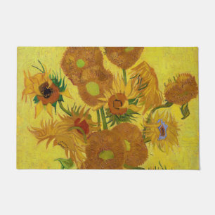Van Gogh - Vase with 15 Sunflowers Doormat