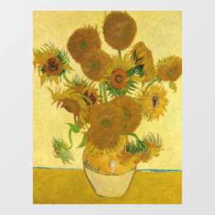 Van Gogh - Vase with 15 Sunflowers Window Cling