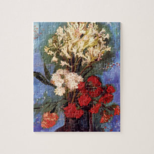 Van Gogh - Vase With Carnations And Other Flowers Jigsaw Puzzle
