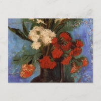 Van Gogh Vase with Carnations and Other Flowers