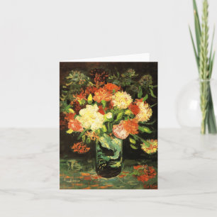 Van Gogh Vase with Carnations Card