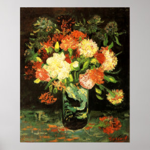 Van Gogh Vase with Carnations Poster