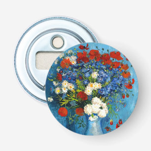Van Gogh Vase with Cornflowers and Poppies Bottle Opener