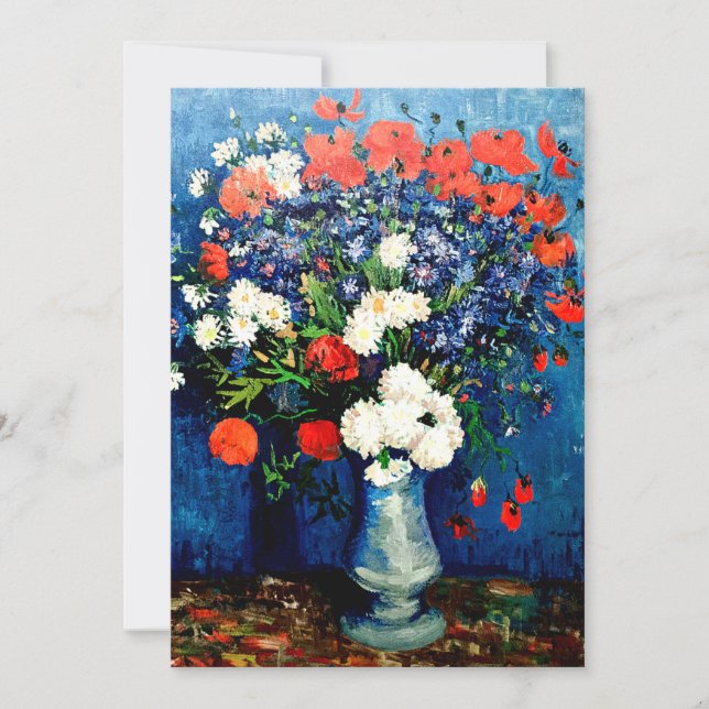Van Gogh - Vase with Cornflowers and Poppies Card (Front)