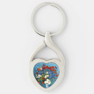 Van Gogh Vase with Cornflowers and Poppies Key Ring