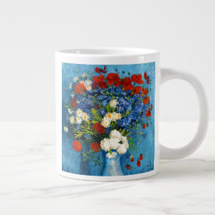 Van Gogh Vase with Cornflowers and Poppies Large Coffee Mug
