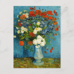 Van Gogh Vase with Cornflowers and Poppies Postcard