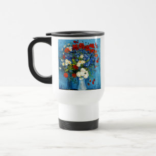 Van Gogh Vase with Cornflowers and Poppies Travel Mug