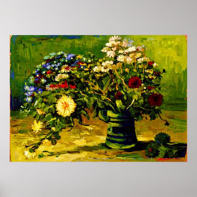 Van Gogh Vase with Daisies Poster (Front)