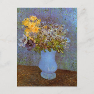 Van Gogh Vase with Flowers, Lilacs and Daisies Postcard