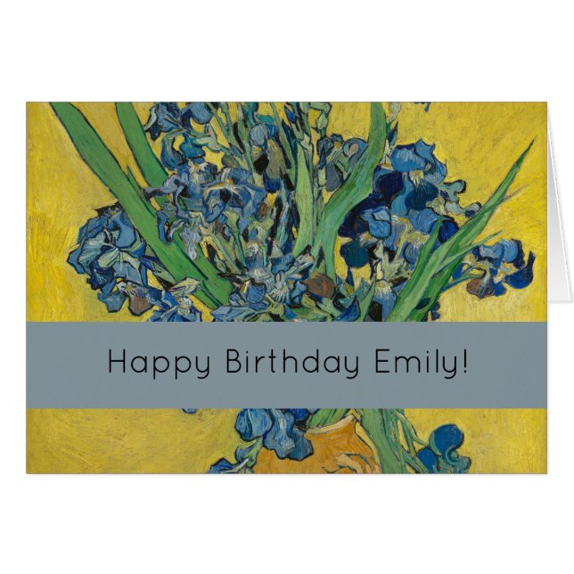 Van Gogh Vase with Irises Classic Impressionism (Front Horizontal)