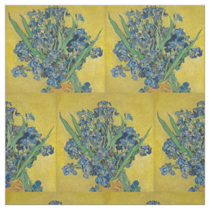 Van Gogh Vase with Irises Classic Impressionism Fabric