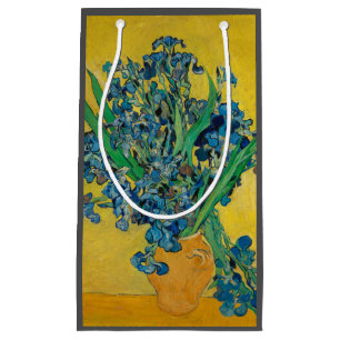 Van Gogh Vase with Irises Classic Impressionism Small Gift Bag