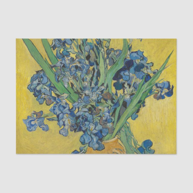 Van Gogh Vase with Irises Classic Impressionism Tissue Paper (Front)