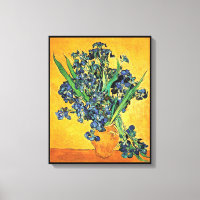 Van Gogh - Vase with Irises Yellow Background