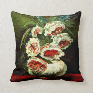 Van Gogh: Vase with Peonies Cushion
