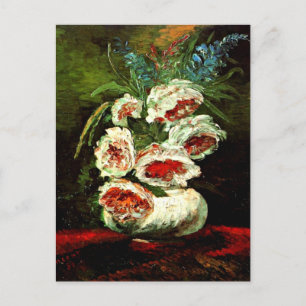 Van Gogh: Vase with Peonies Postcard